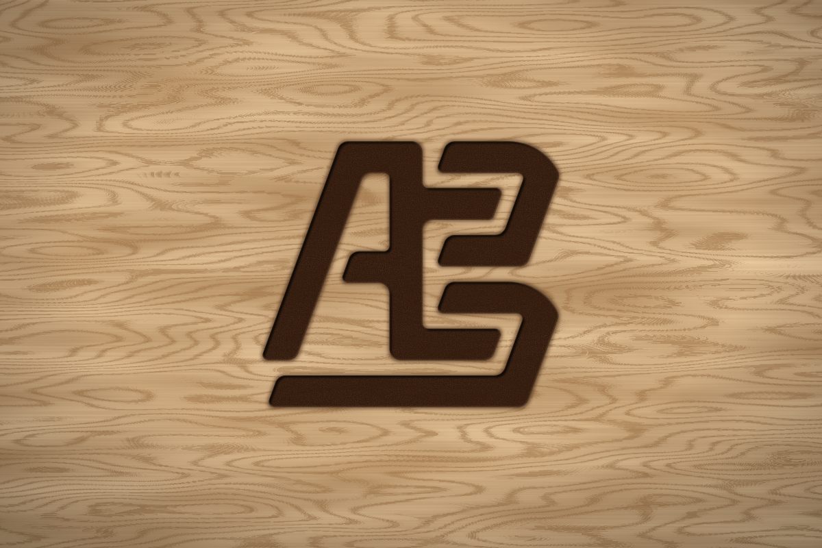 Logo grabado con láser en madera